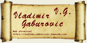 Vladimir Gaburović vizit kartica